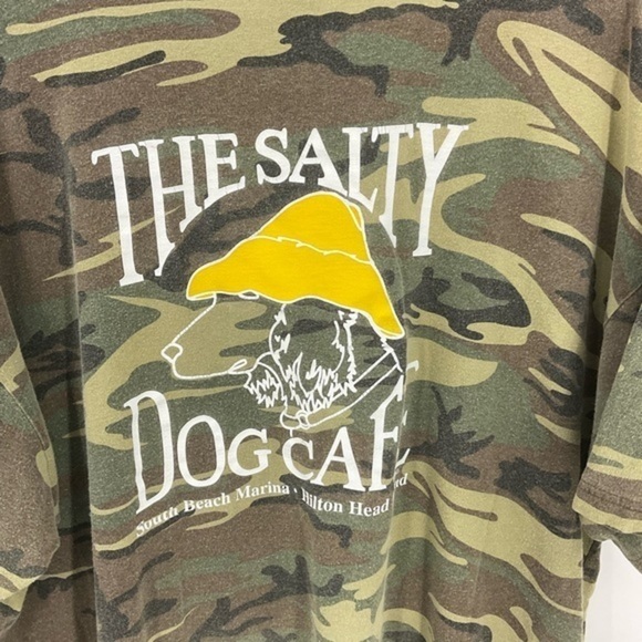 The salty dog Café camo print unisex cotton unisex T-shirt - Picture 5 of 5